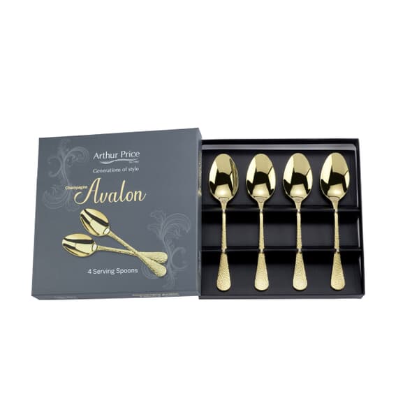 Arthur Price Champagne Avalon Set Of 4 Serving Spoons