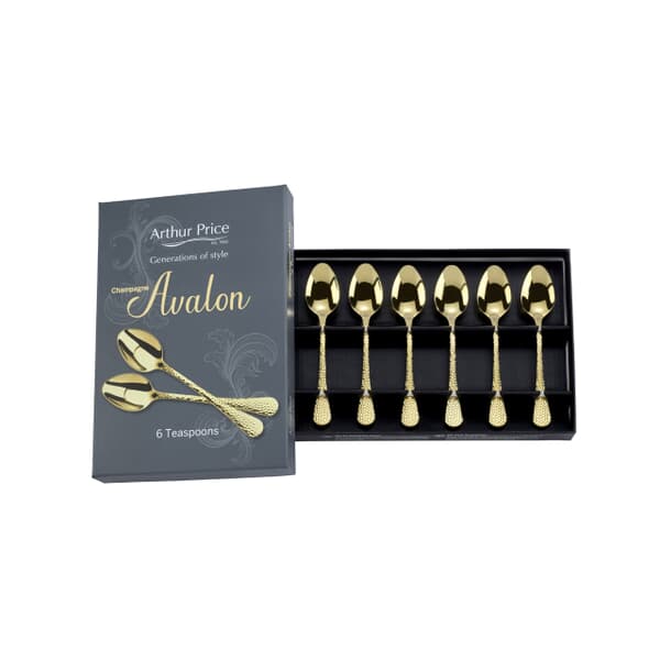 Arthur Price Champagne Avalon  Box Of 6 Teaspoons