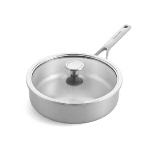 KitchenAid Multiply Skillet 24cm/3.1L with lid uncoated