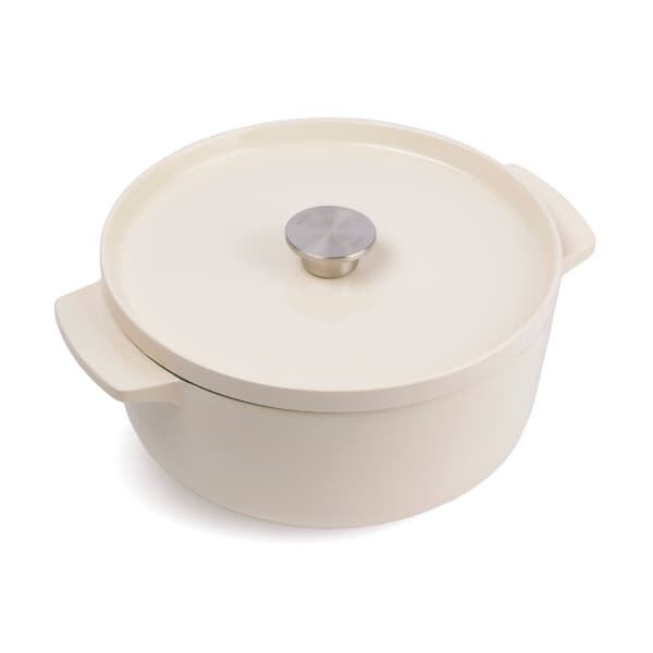 KitchenAid Cast Iron Casserole 26cm Almond Cream