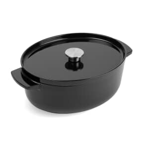 KitchenAid Cast Iron Oval Casserole 30cm/5.6L Onyx Black