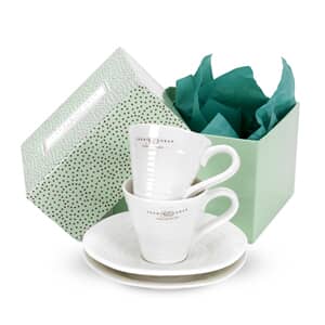 Sophie Conran For Portmeirion - Espresso Cup and Scr Set 2 White
