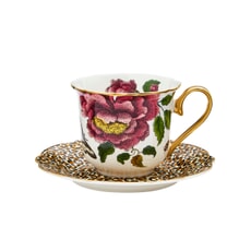 Spode Creatures Of Curiosity - Tea Cup and Saucer Leopard Print