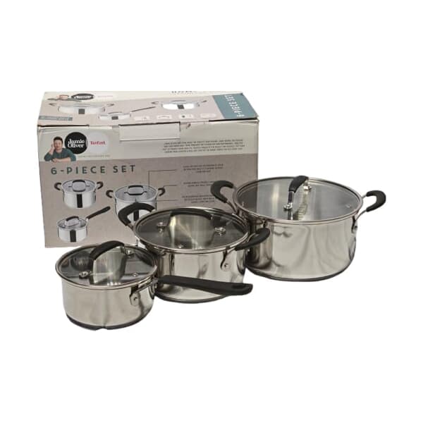 Jamie Oliver Home Cook Stainless Steel 3-Piece Cookware Set