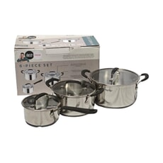 Jamie Oliver Home Cook Stainless Steel 3-Piece Cookware Set
