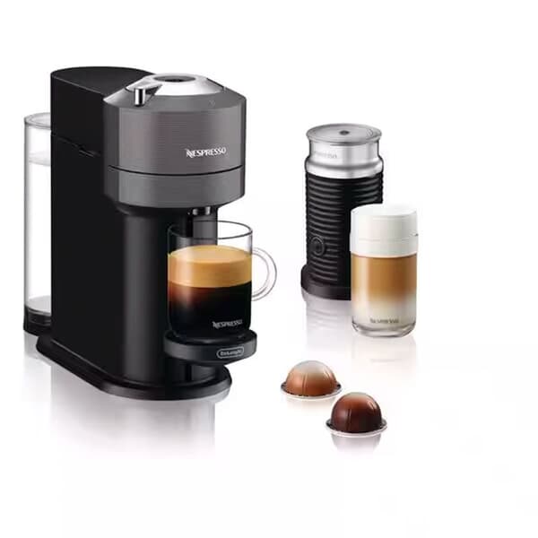Delonghi Nespresso Vertuo Next and Milk Coffee Machine, Grey