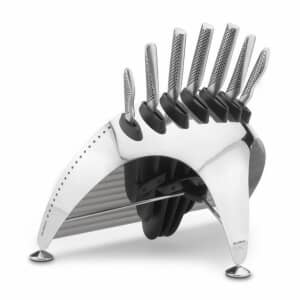 Morphy Richards 5 Piece Knife Block-Ivory Cream, 15.3 x 13.3 x 32.8 cm