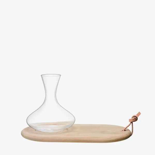 LSA Glassware - Wine Carafe And Oak Cheese Board Set