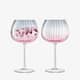 LSA Glassware - Dusk Balloon Goblet Set Of 2 Pink/Grey
