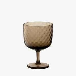 LSA Glassware - Dapple Wine Glass Earth Brown Set Of 2