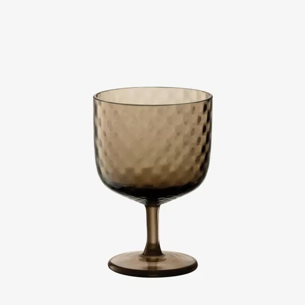 LSA Glassware - Dapple Wine Glass Earth Brown Set Of 2