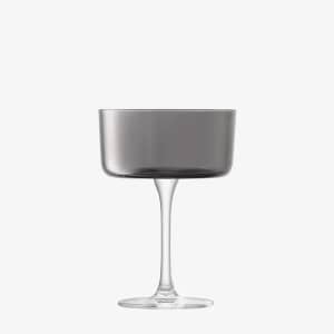 LSA Glassware - Lunar Cocktail Glass Grey Set Of 2