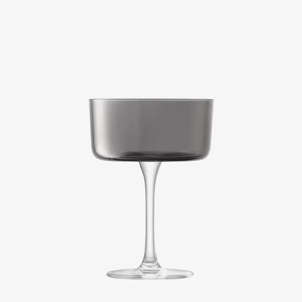 LSA Glassware - Lunar Cocktail Glass Grey Set Of 2