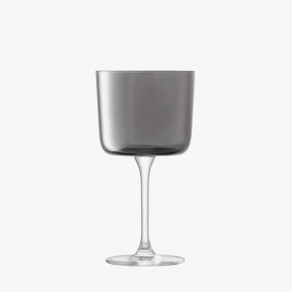 LSA Glassware - Lunar Wine Glass Grey Set Of 2