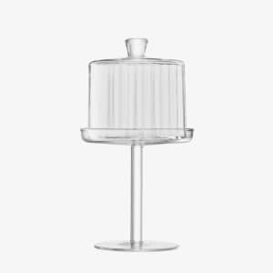 LSA Glassware - Gio Line Cake Stand And Dome