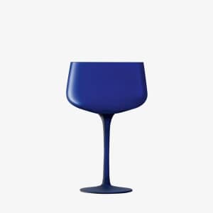 LSA Glassware - Arc Contrast Cocktail Saucer Cobalt Set Of 2
