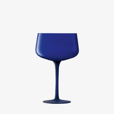 LSA Glassware - Arc Contrast Cocktail Saucer Cobalt Set Of 2