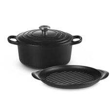 Le Creuset Cast Iron 2 Piece Set Satin Black