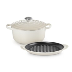 Le Creuset Cast Iron 2 Piece Set Meringue