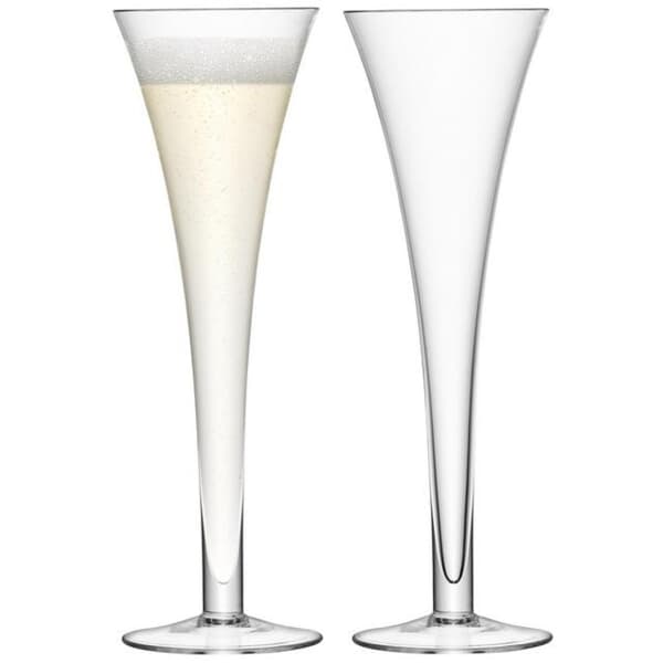 LSA Glassware - Bar Hollow Stem Flute Set Of 2