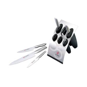 Morphy Richards 974819 Accents 5 Piece Knife Block with High Grade Polished  Stainless Steel Blades, Copper Knife Block