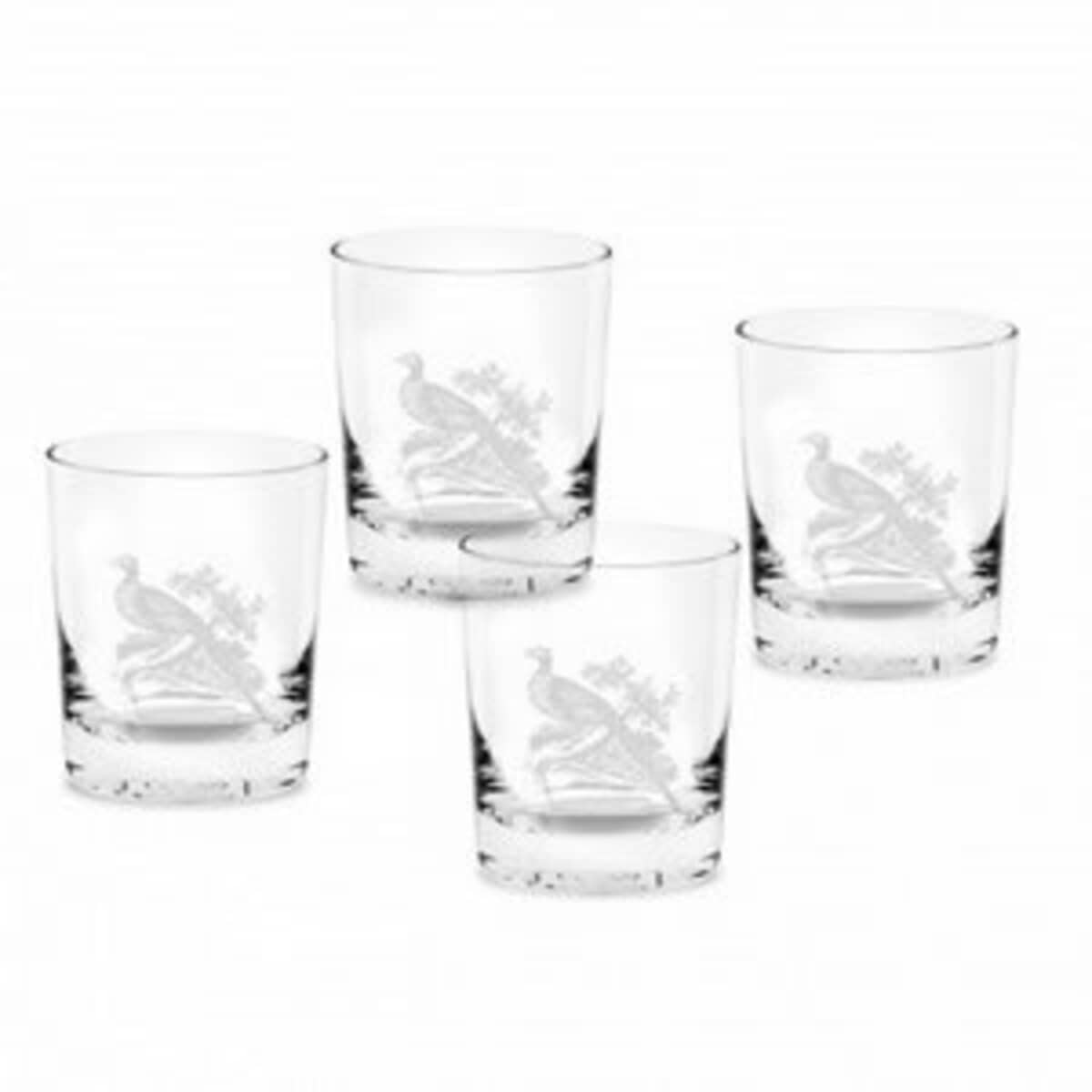 Spode Christmas  Glen Lodge Tumblers Pheasant Set Of 4