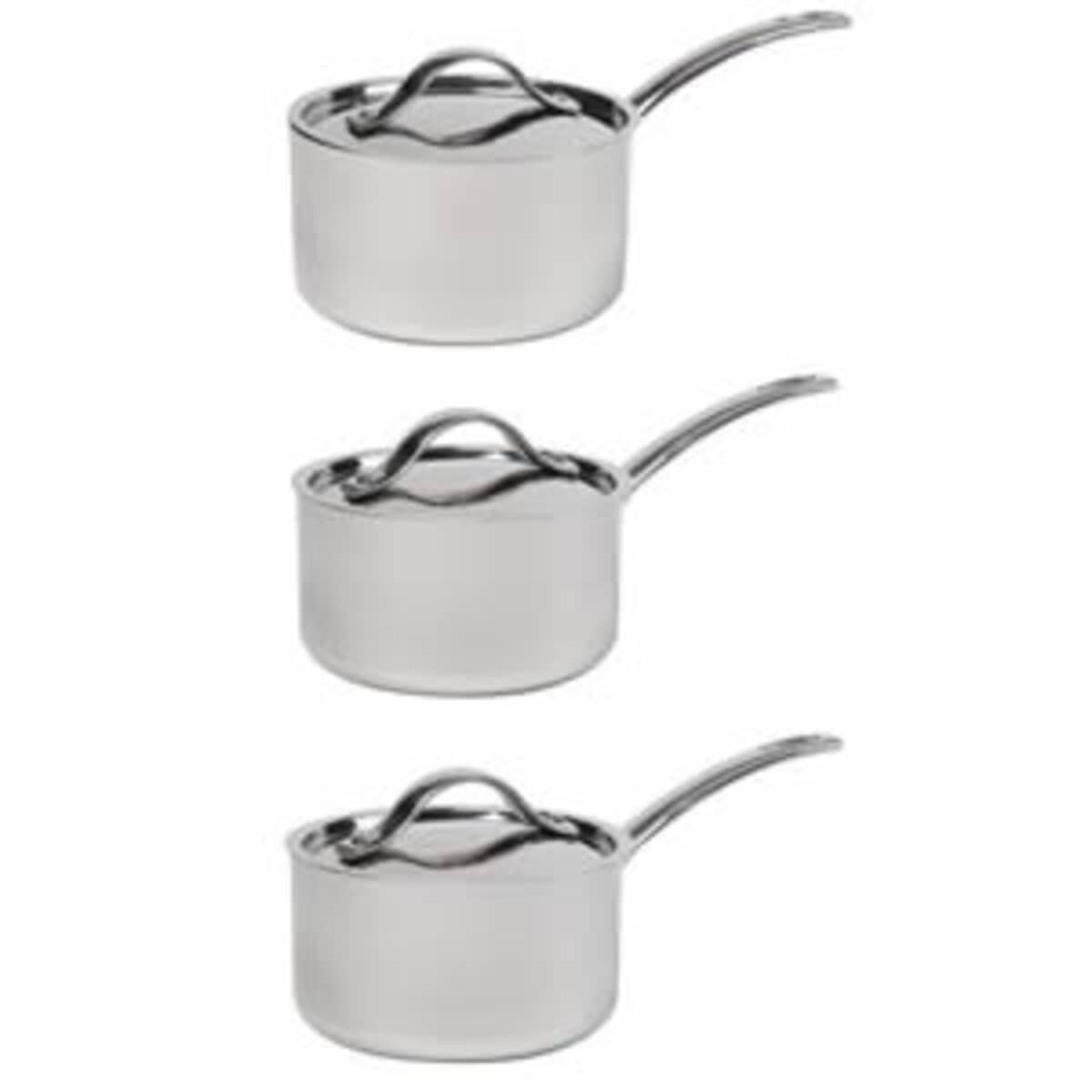 Gordon Ramsay Cookware Stainless Steel 3 Piece Pan Set (GRSSCW10690