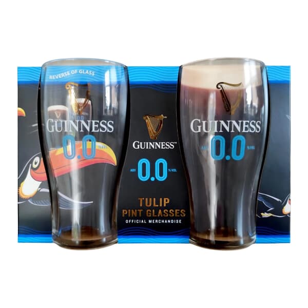 Guinness 0.0 Pint Glass Twin Pack