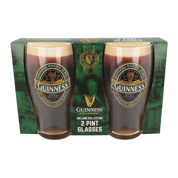 Guinness Ireland Pint Glass Twin Pack