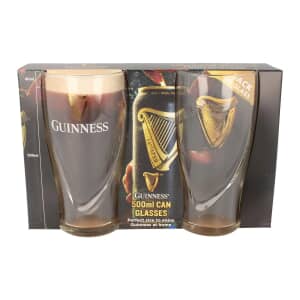 Guinness Embossed Can Glass 500ml Twin Pack