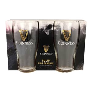 Guinness Tulip Pint Glass Twin Pack