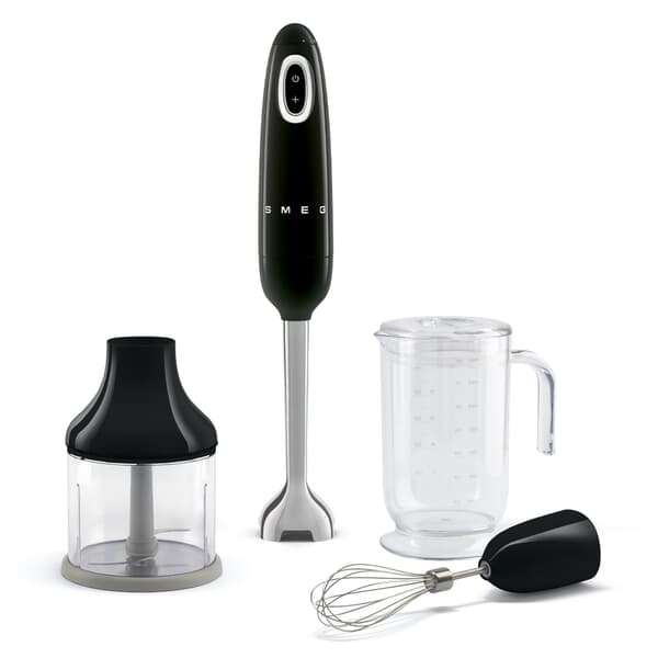 Smeg 3-in-1 Hand Blender With Accessories Black HBF03BLUK