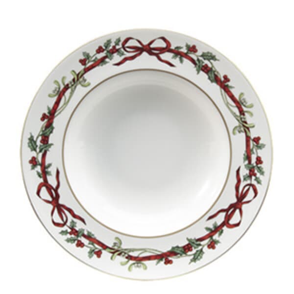 Royal Worcester Holly Ribbons - Soup Plate
