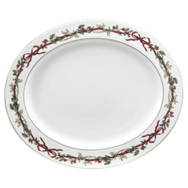 Royal Worcester Holly Ribbons - Oval Dish