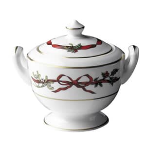 Royal Worcester Holly Ribbons - Sugar Box