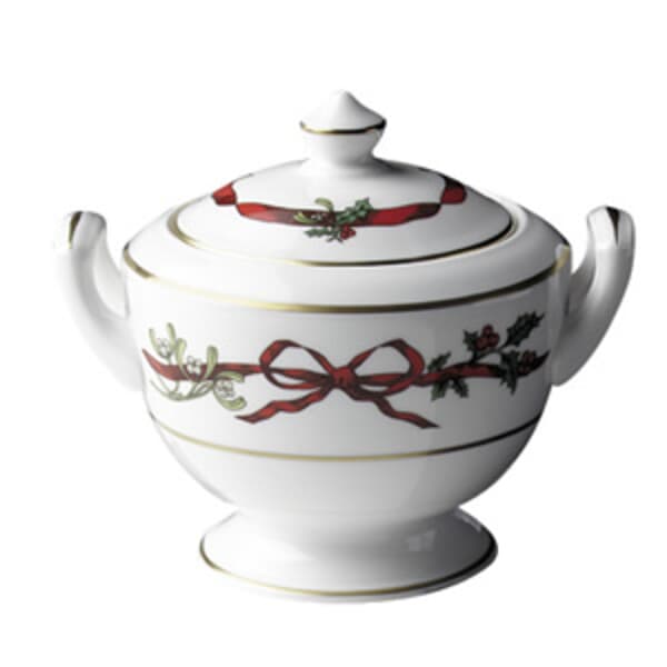 Royal Worcester Holly Ribbons - Sugar Box