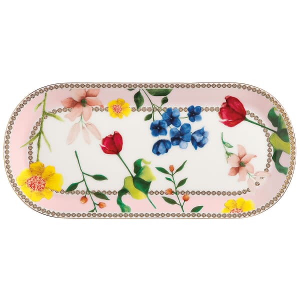 Maxwell and Williams Teas and Cs Contessa 25 x 11.5cm Oblong Platter Rose