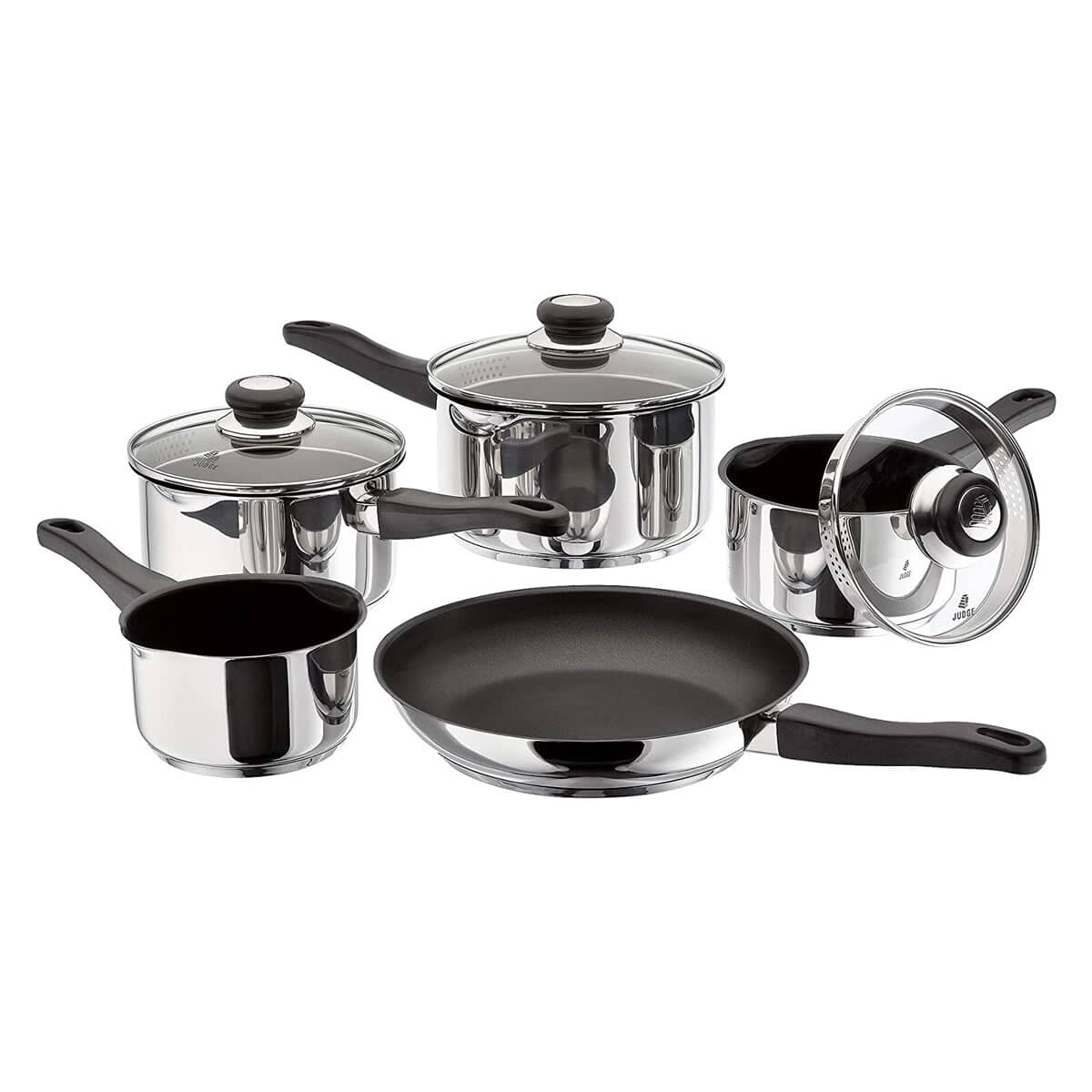 Judge Vista 10-Piece Stainless Steel Pan Set