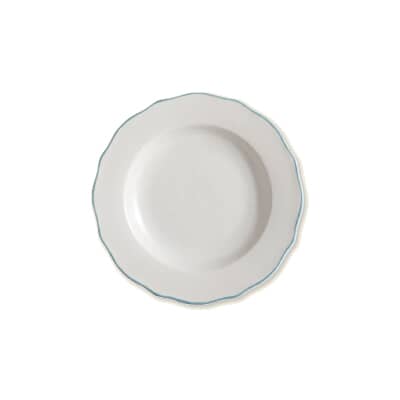 Jamie Oliver Fluted Blue Rimmed Dinner Plate