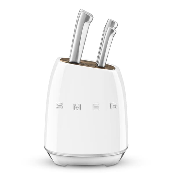 Smeg 7 Piece Knife Block White