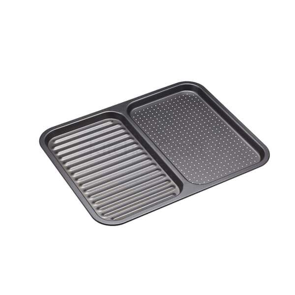 MasterClass Non-Stick 2-in-1 Divided Crisping Tray / Ridged Baking Tray