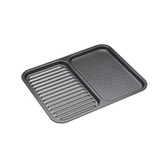MasterClass Non-Stick 2-in-1 Divided Crisping Tray / Ridged Baking Tray