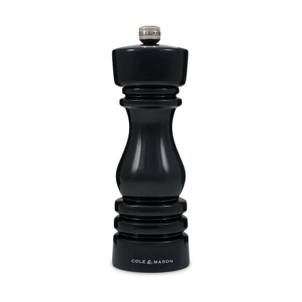 Cole and Mason London 18cm Black Gloss Salt Mill
