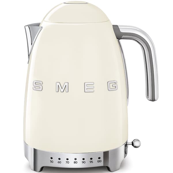 Smeg 50s Retro KLF04CRUK Kettle Variable Temperature - Cream 1.7L