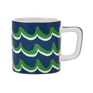 La Cafetire Ceramic Espresso Cup Blue Cyan Tides 120ml