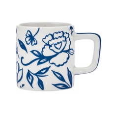 La Cafetire Ceramic Espresso Cup White Blu Fiorato 120ml