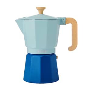 La Cafetiere Venice 6 Cup Espresso Maker- Aluminium Sky Blue