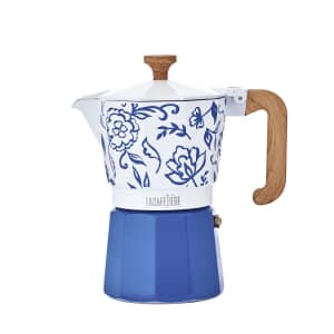 La Cafetiere Venice 6 Cup Espresso Maker Aluminium 290ml Blu Fiorato
