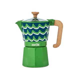 La Cafetiere Venice 6 Cup Espresso Maker Aluminium 290ml Cyan Tides