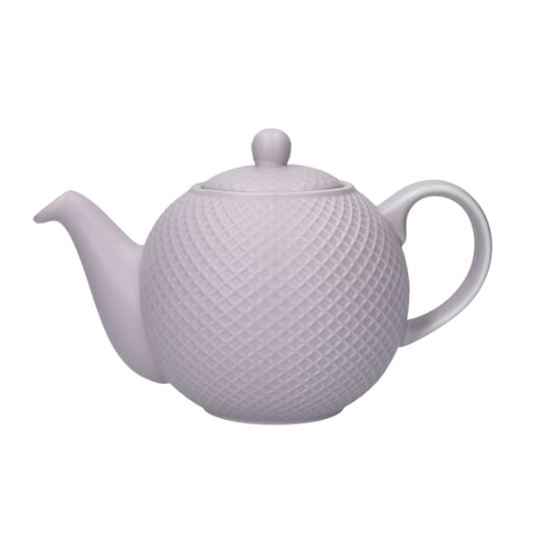 London Pottery Globe 4-Cup Textured Teapot with Strainer Lilac